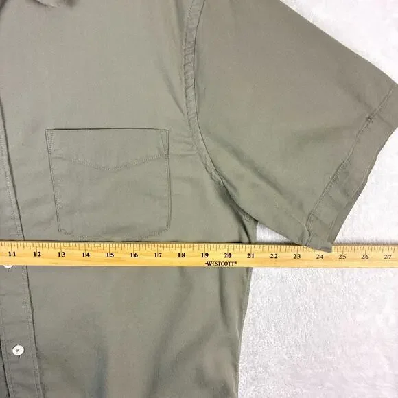 Buck Mason Shirt Mens L Draped Twill One Pocket Gray Preppy Classic Huckberry - Picture 5 of 8